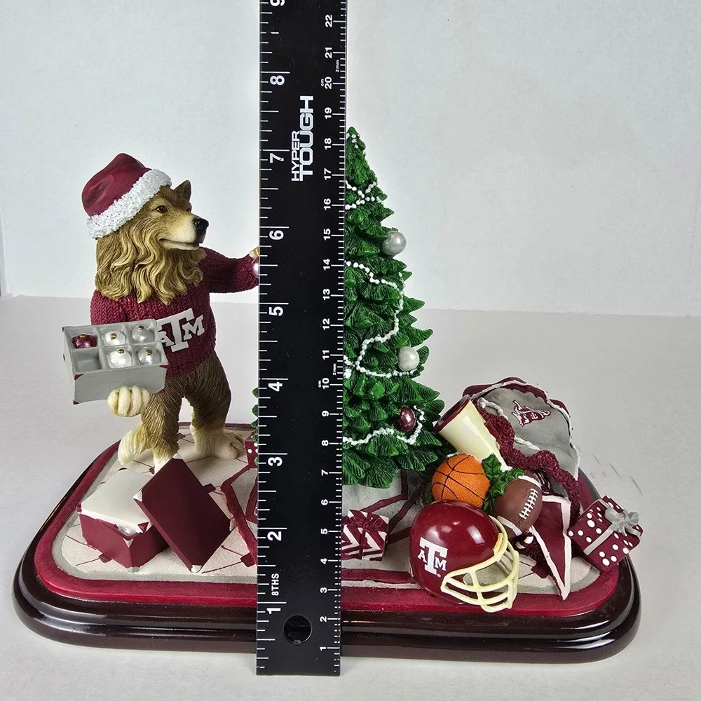 Vintage 2003 Slavic Treasures Texas A&M Aggies Tree Trimmer Figurine Mascot